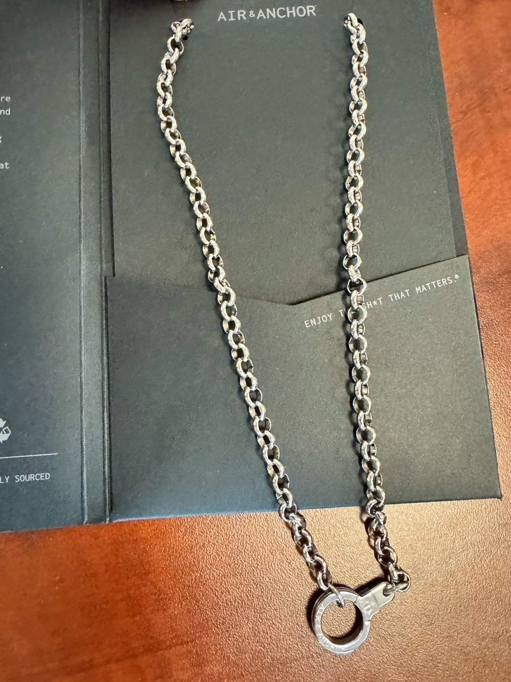 Air & Anchor Midway Necklace with Cuff Keeper (New/Never Worn/With Packaging)